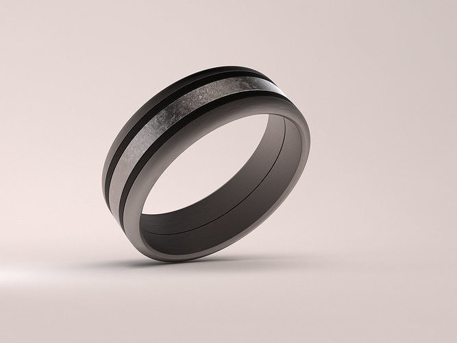 RING---Brushed Steel Low-poly 3D model