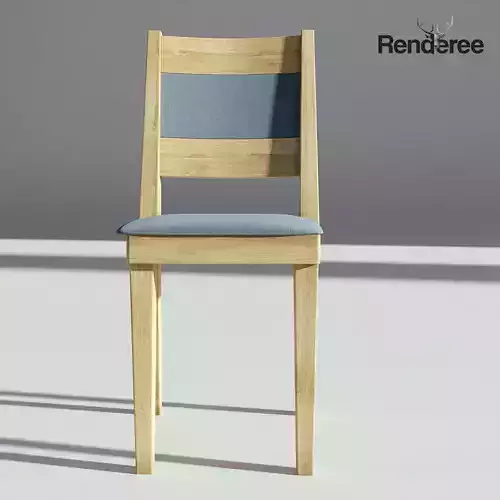 Light Wooden Fabric Sidechair