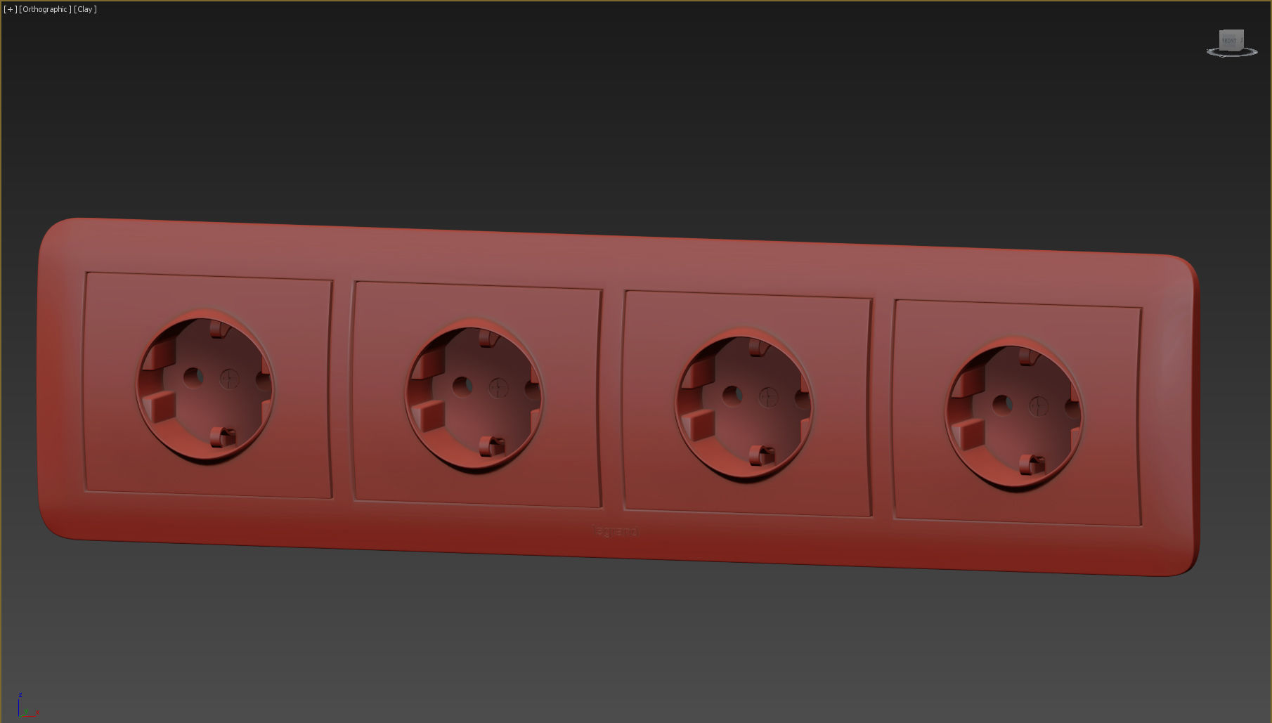Plugs wall socket with outlet 3D model_19