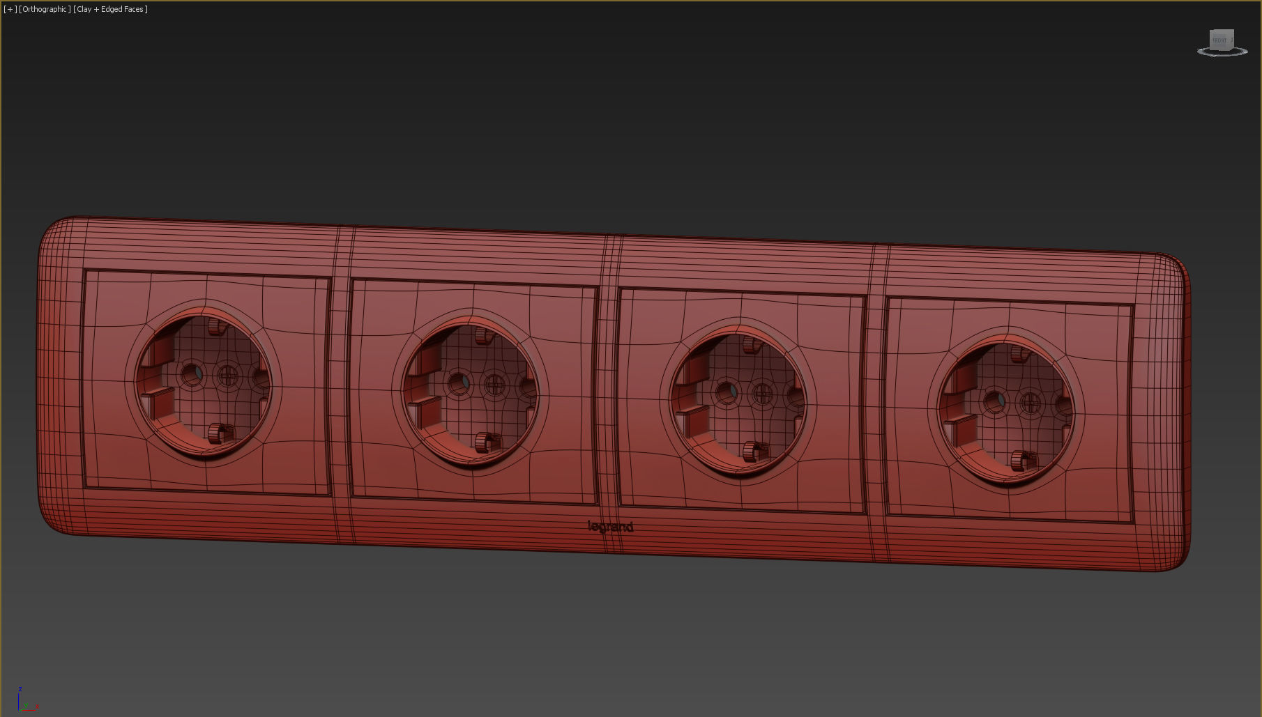 Plugs wall socket with outlet 3D model_18