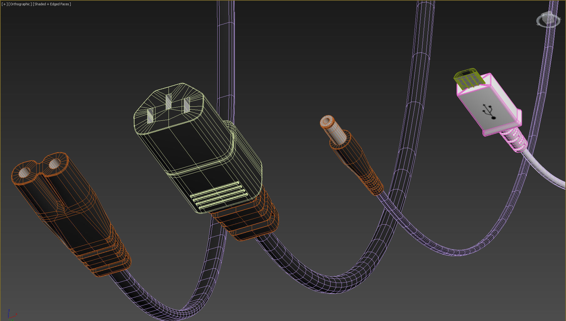 Plugs wall socket with outlet 3D model_24