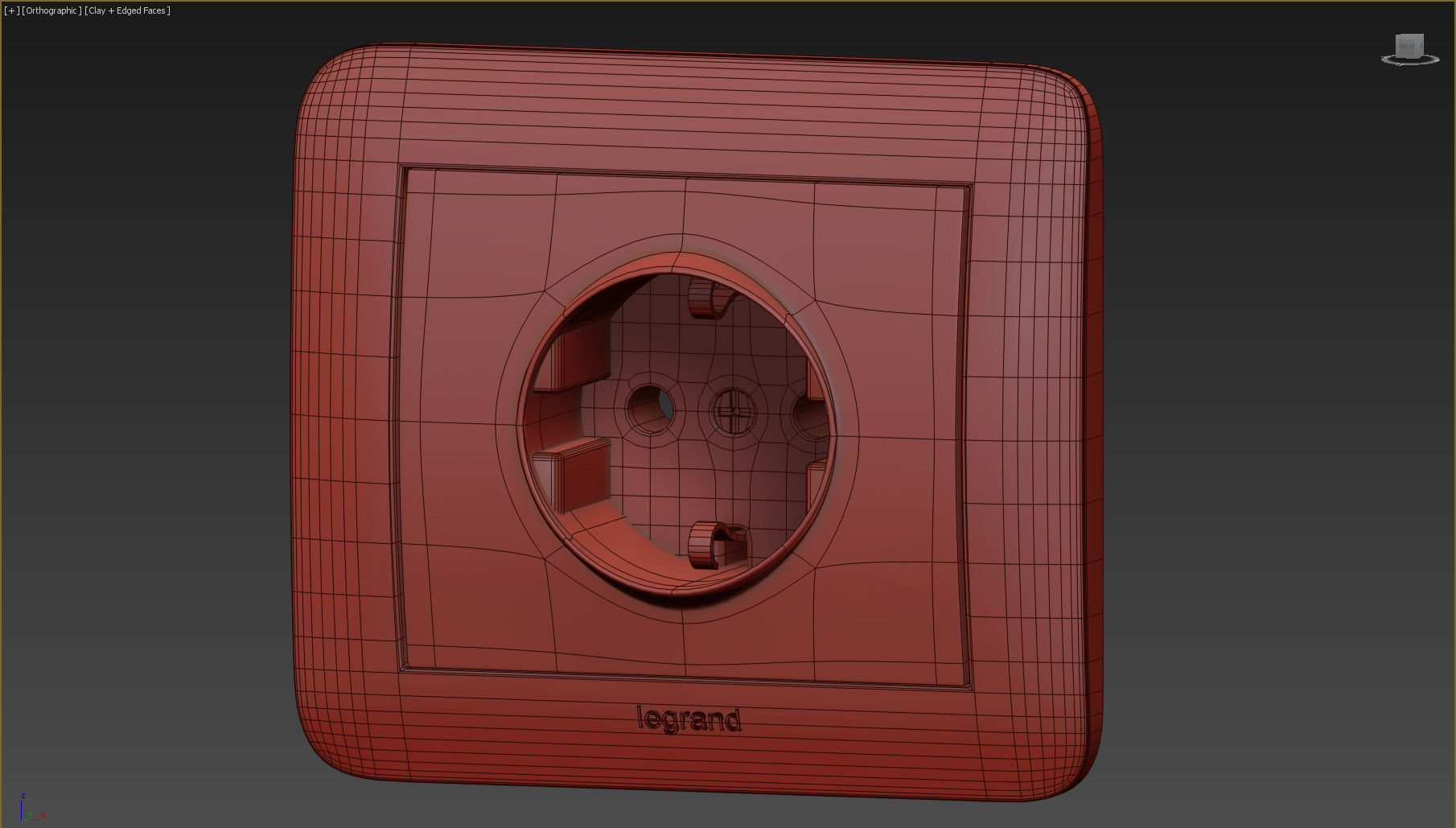 Plugs wall socket with outlet 3D model_9