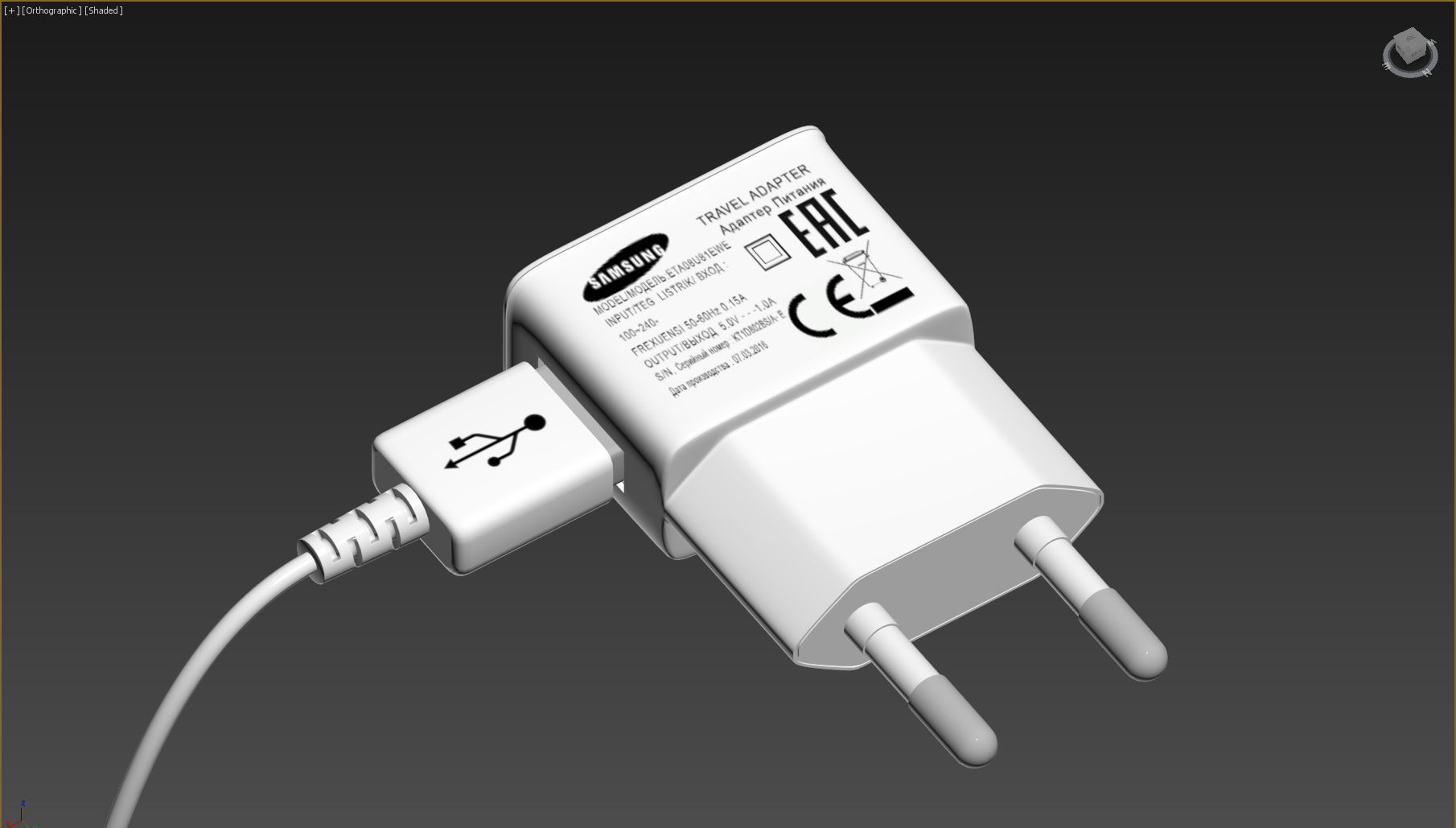 Plugs wall socket with outlet 3D model_15