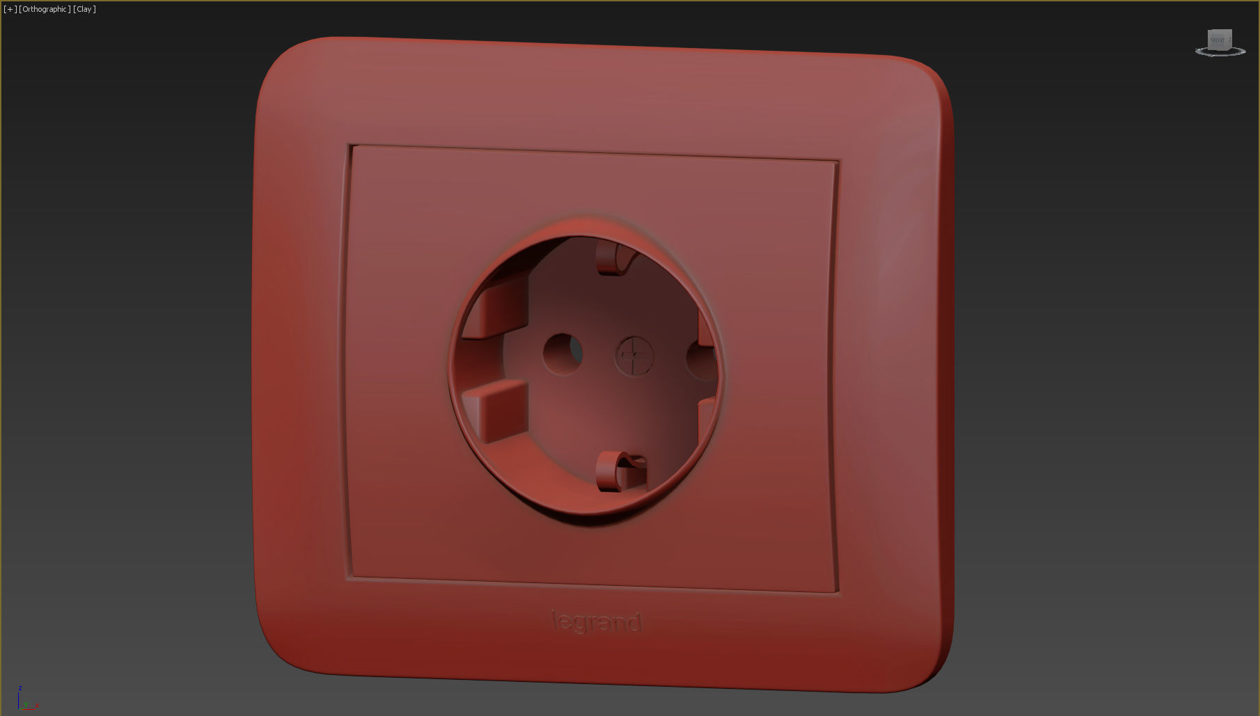 Plugs wall socket with outlet 3D model_8