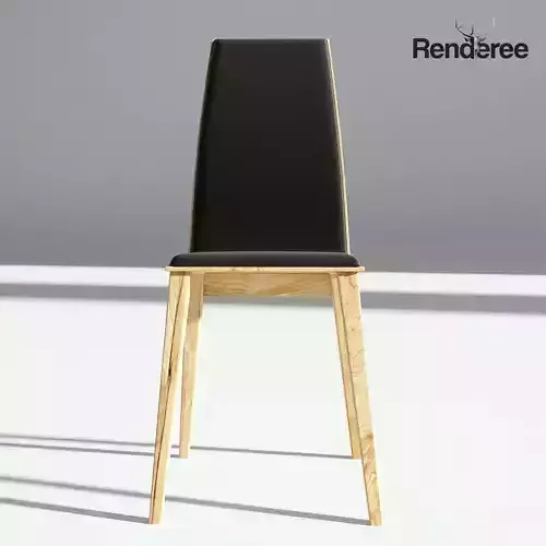 Wooden Black Fabric Sidechair