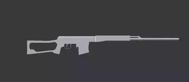 Low Poly SVD rifle