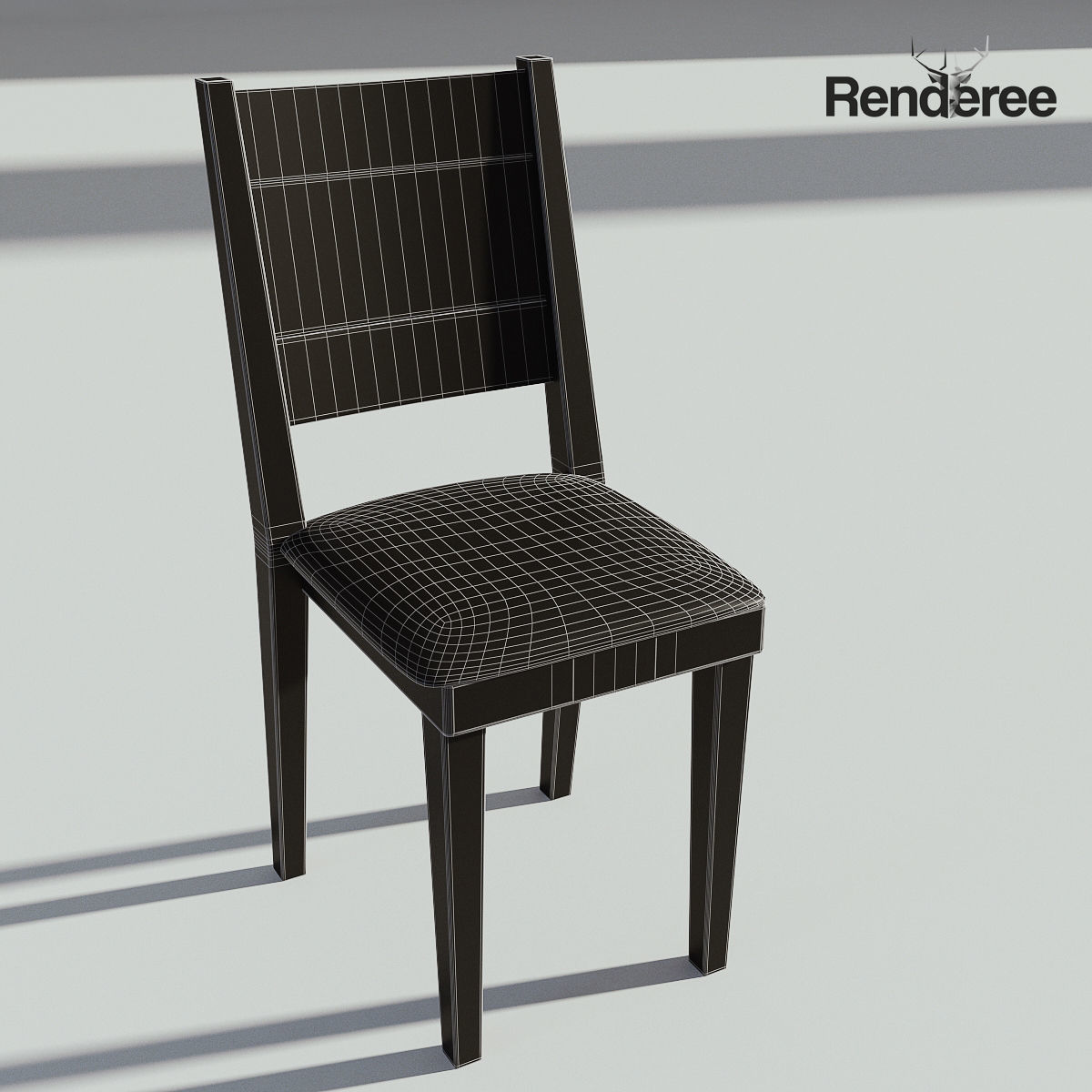 Chairs Set metal chair 3D model_64