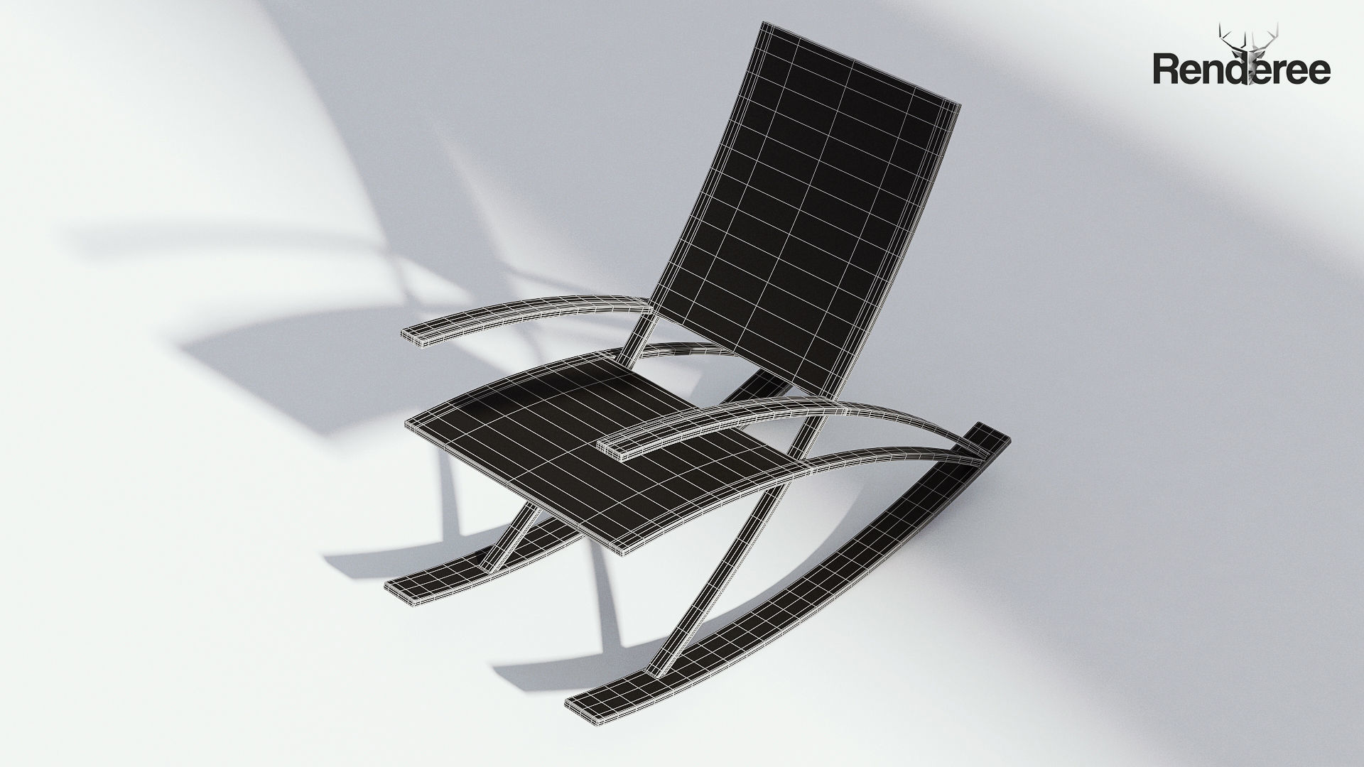 Chairs Set metal chair 3D model_44