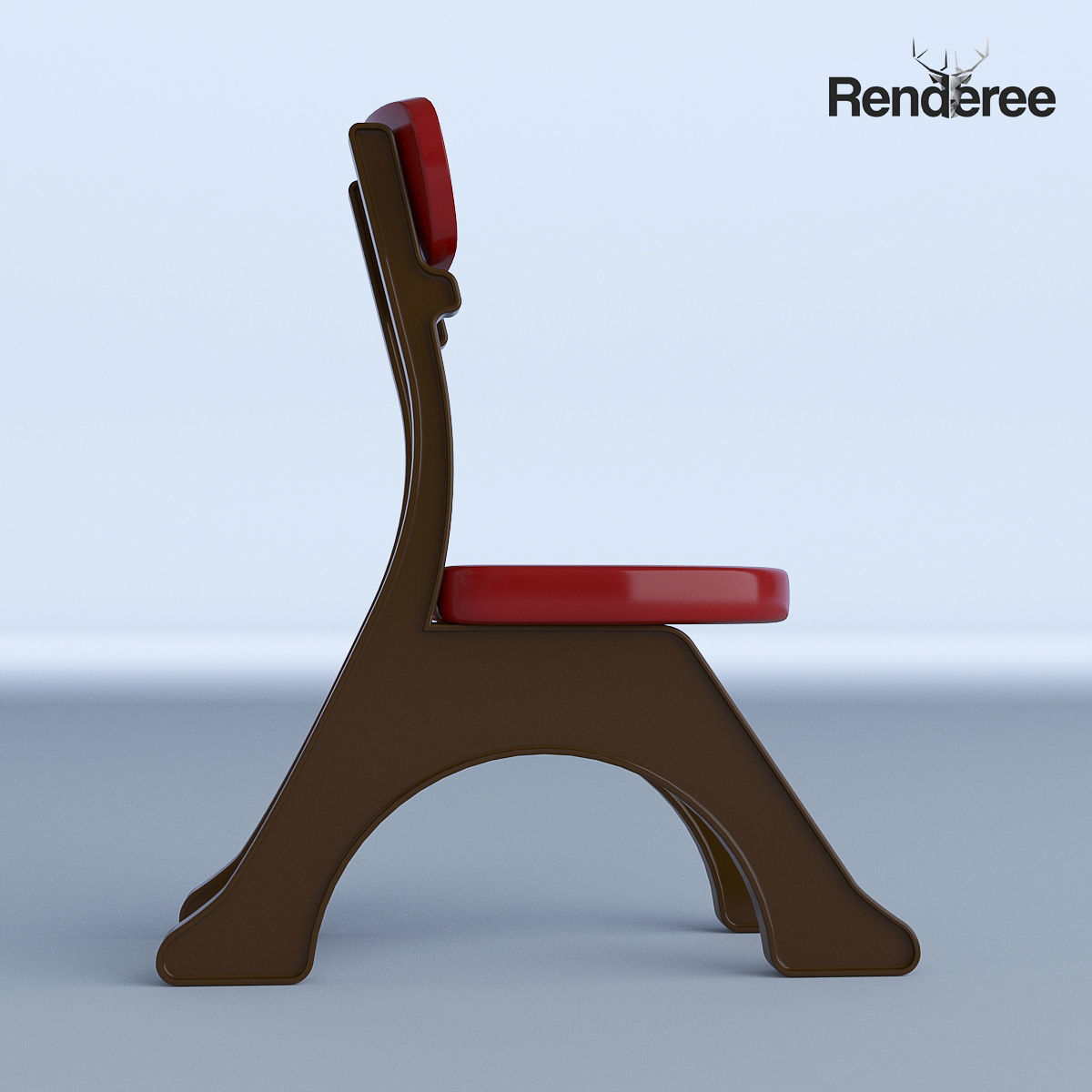 Chairs Set metal chair 3D model_9