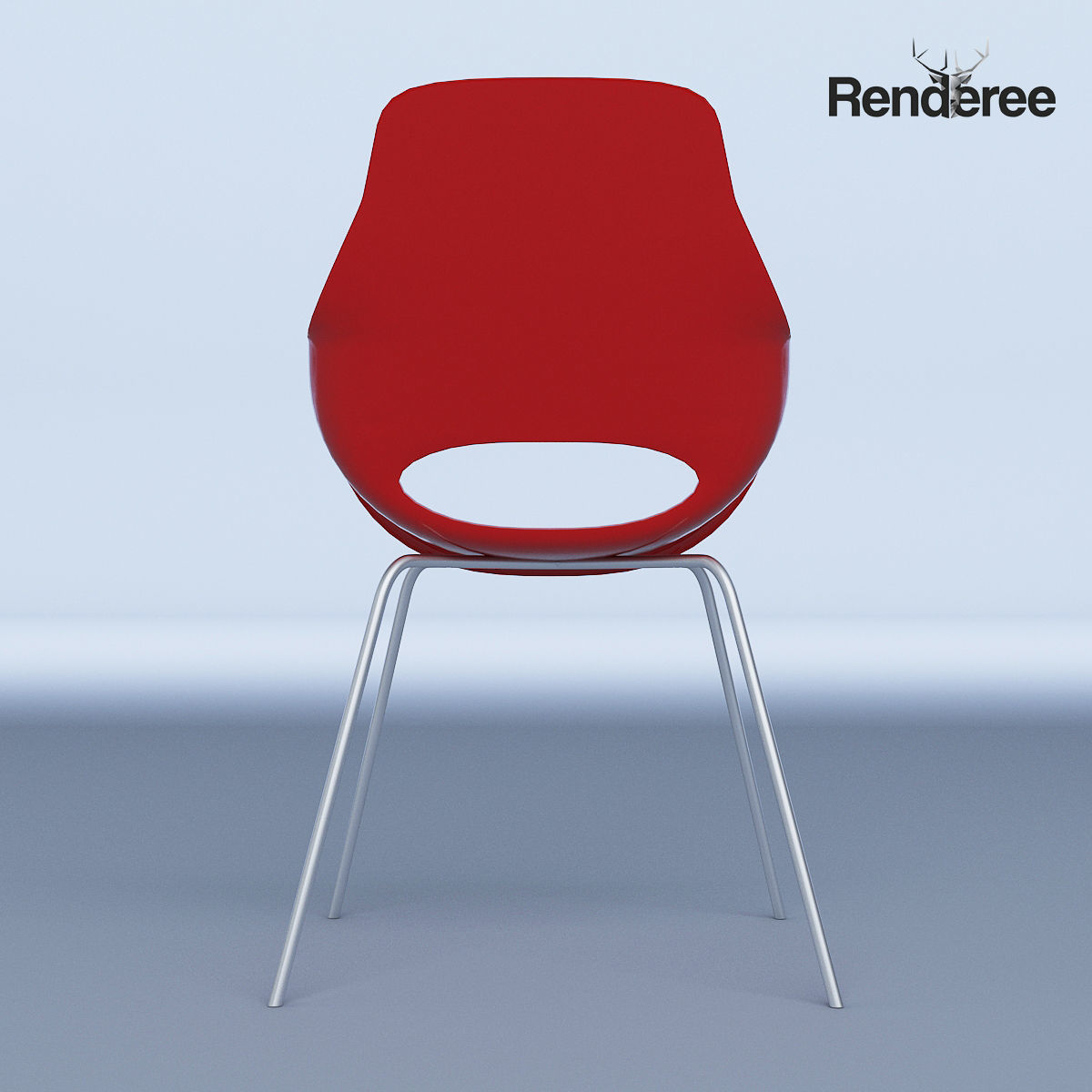 Chairs Set metal chair 3D model_20