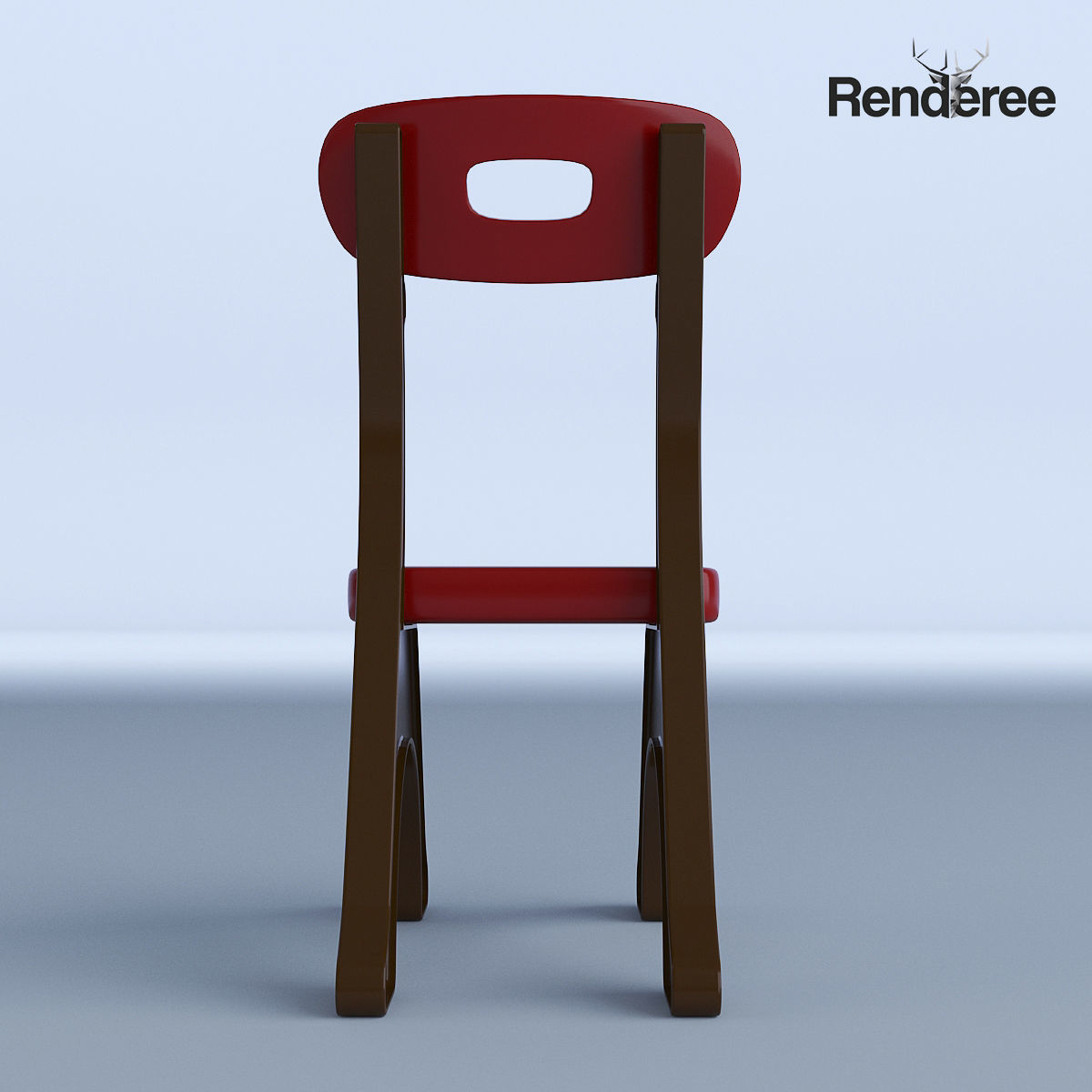 Chairs Set metal chair 3D model_7
