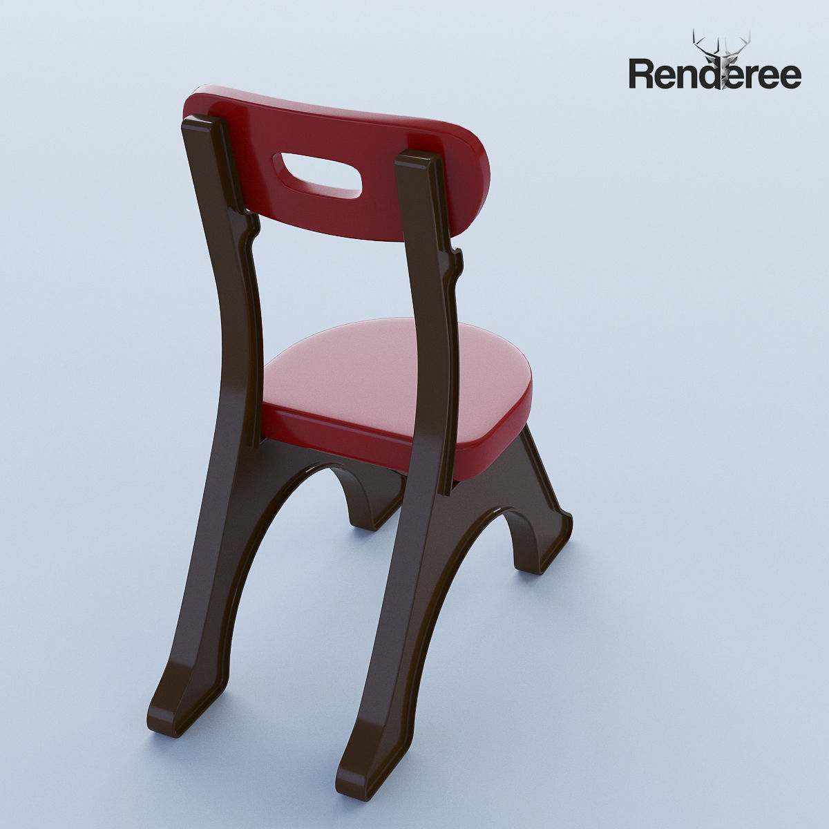 Chairs Set metal chair 3D model_10