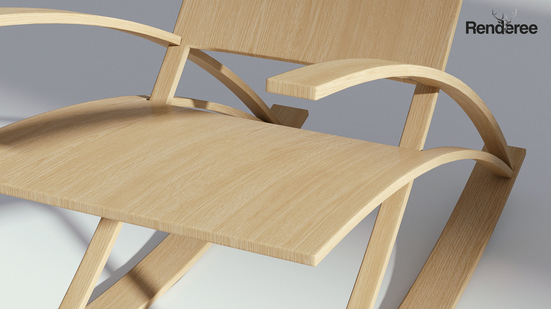 Chairs Set metal chair 3D model_42