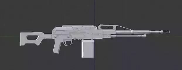 Low Poly Pecheneg gun