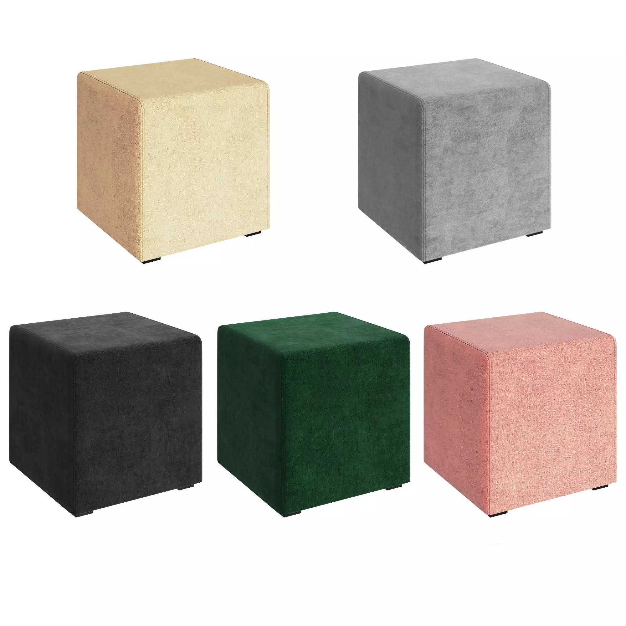 Box Ottoman Colors  3D model_0