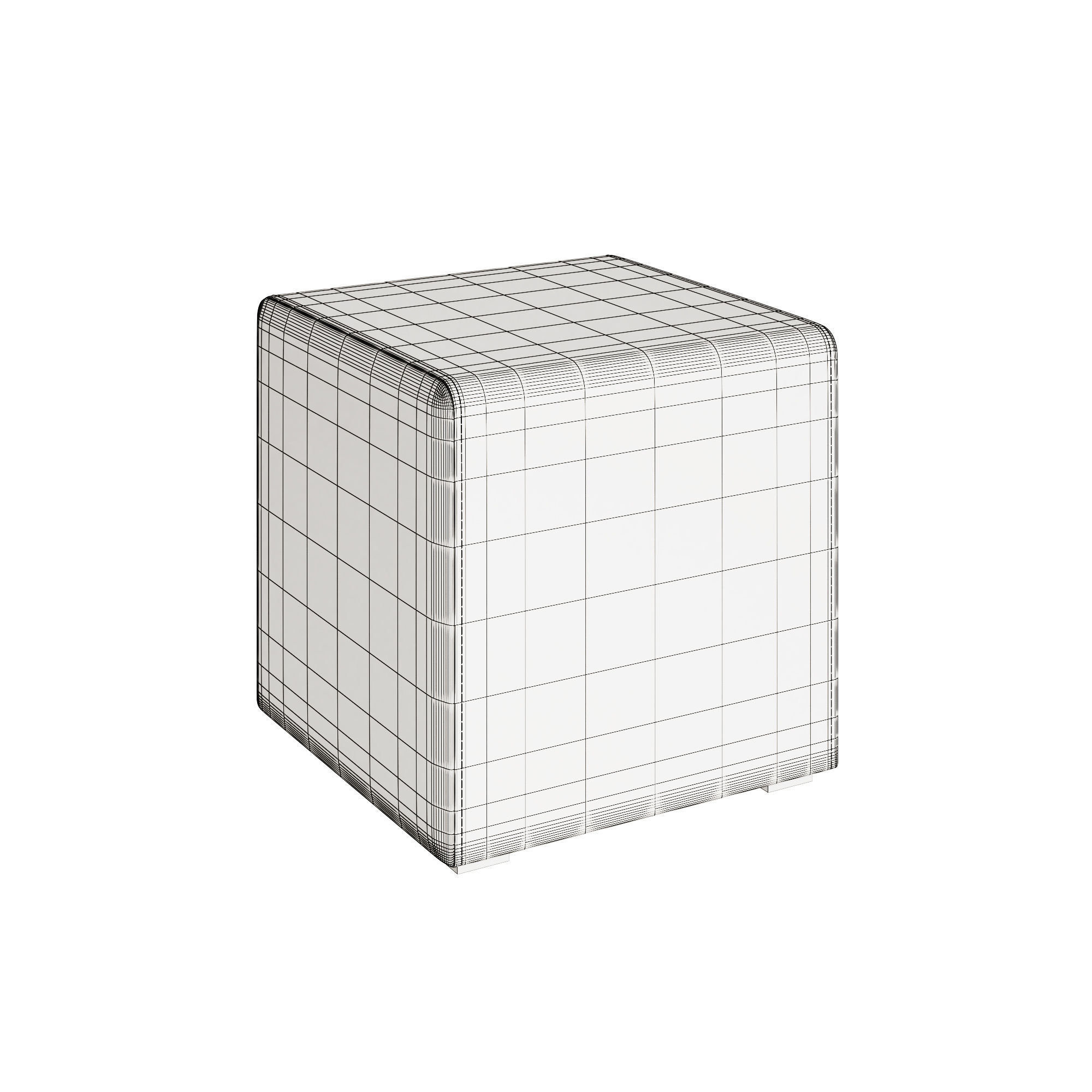 Box Ottoman Colors  3D model_1