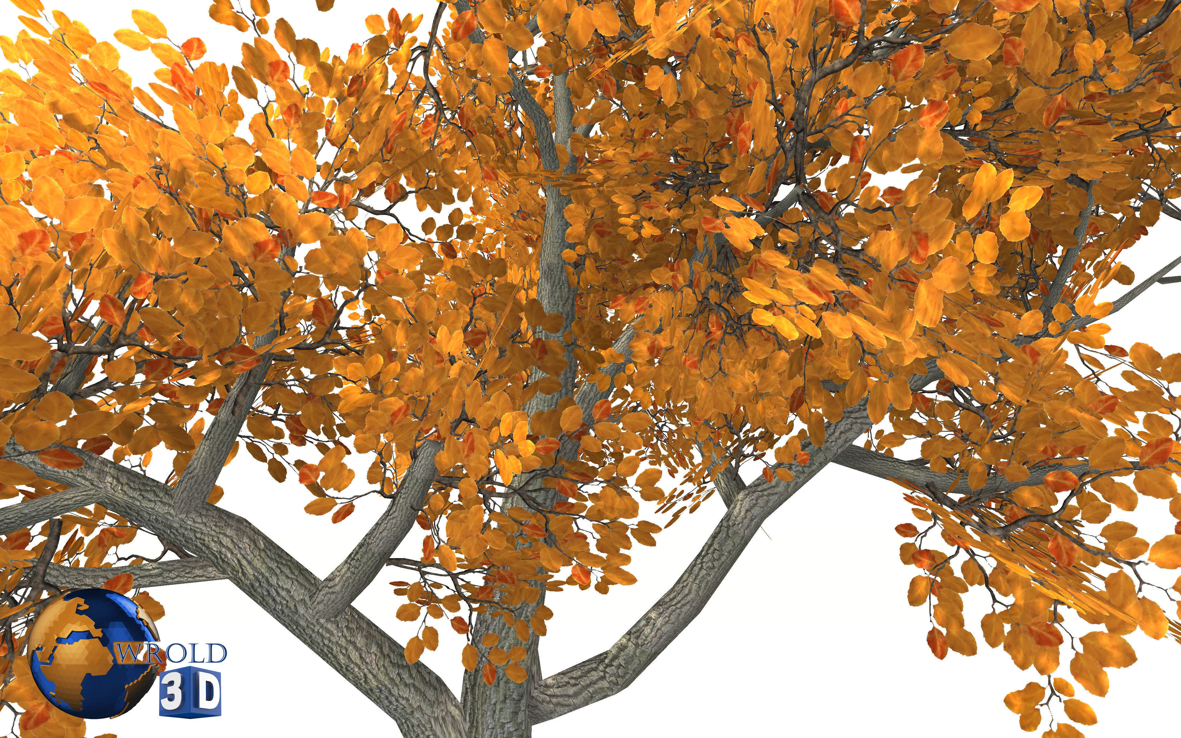 Colorful Tree Collection Pack Lowpoly 3D Model _9