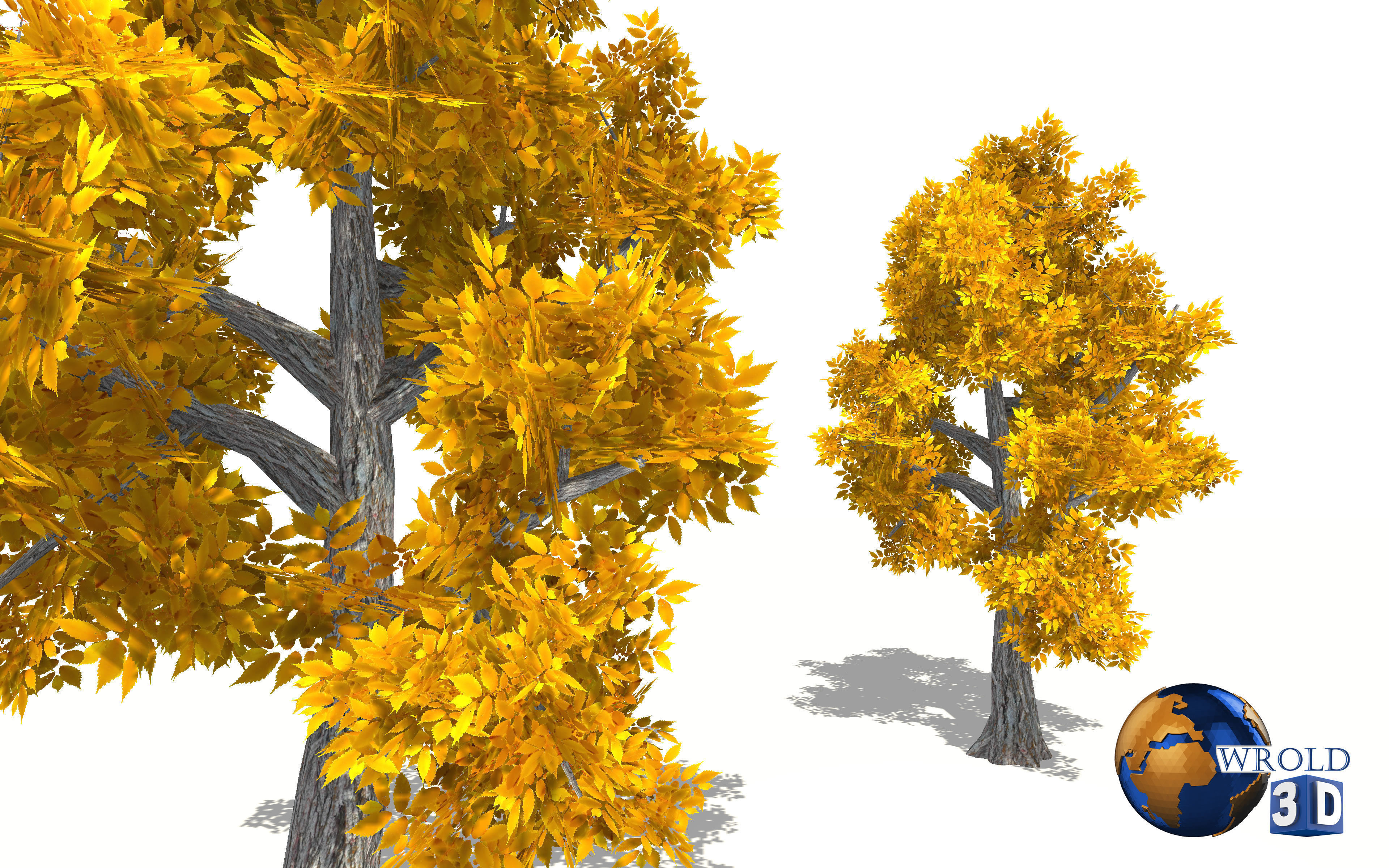 Colorful Tree Collection Pack Lowpoly 3D Model _11