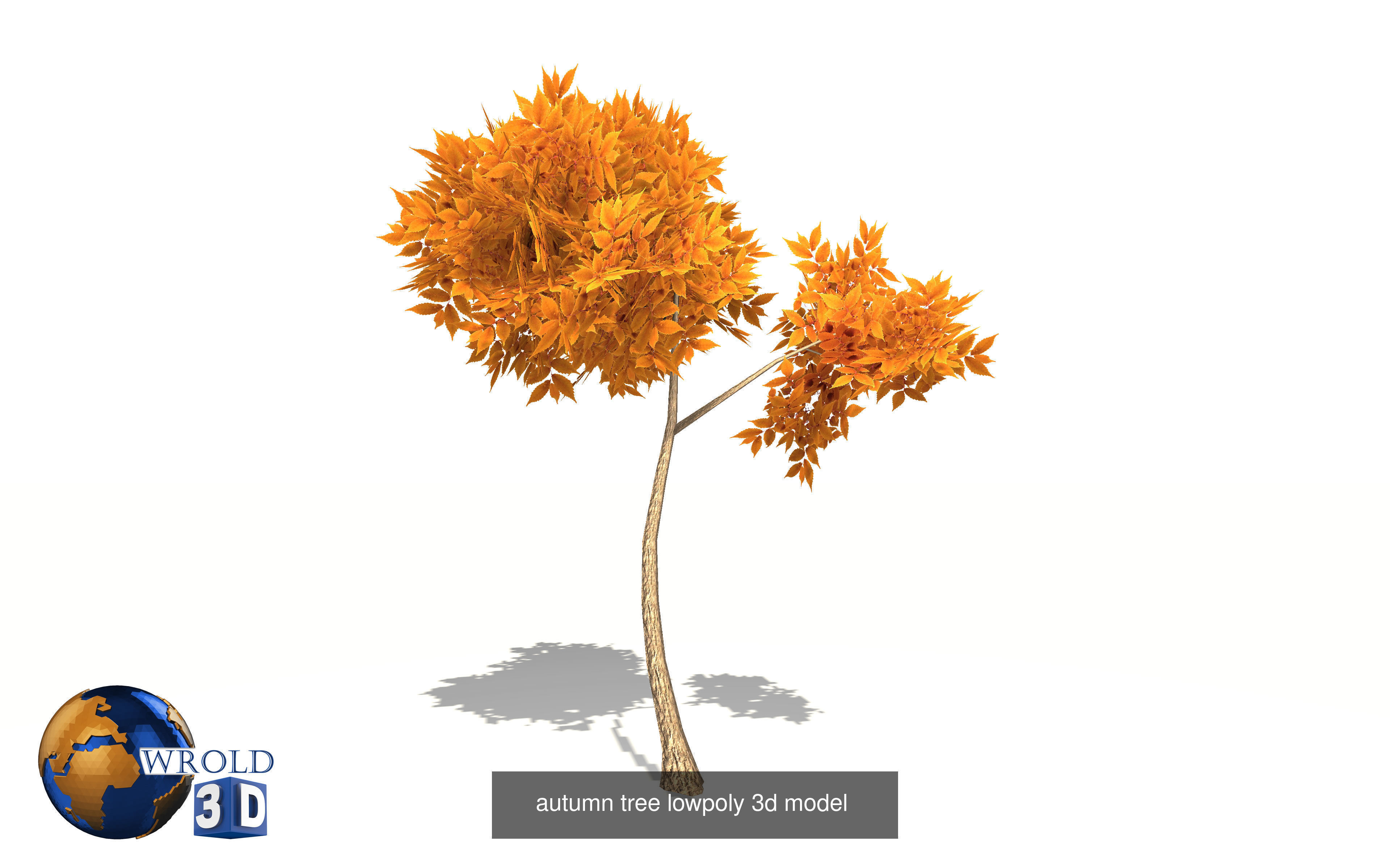 Colorful Tree Collection Pack Lowpoly 3D Model _5