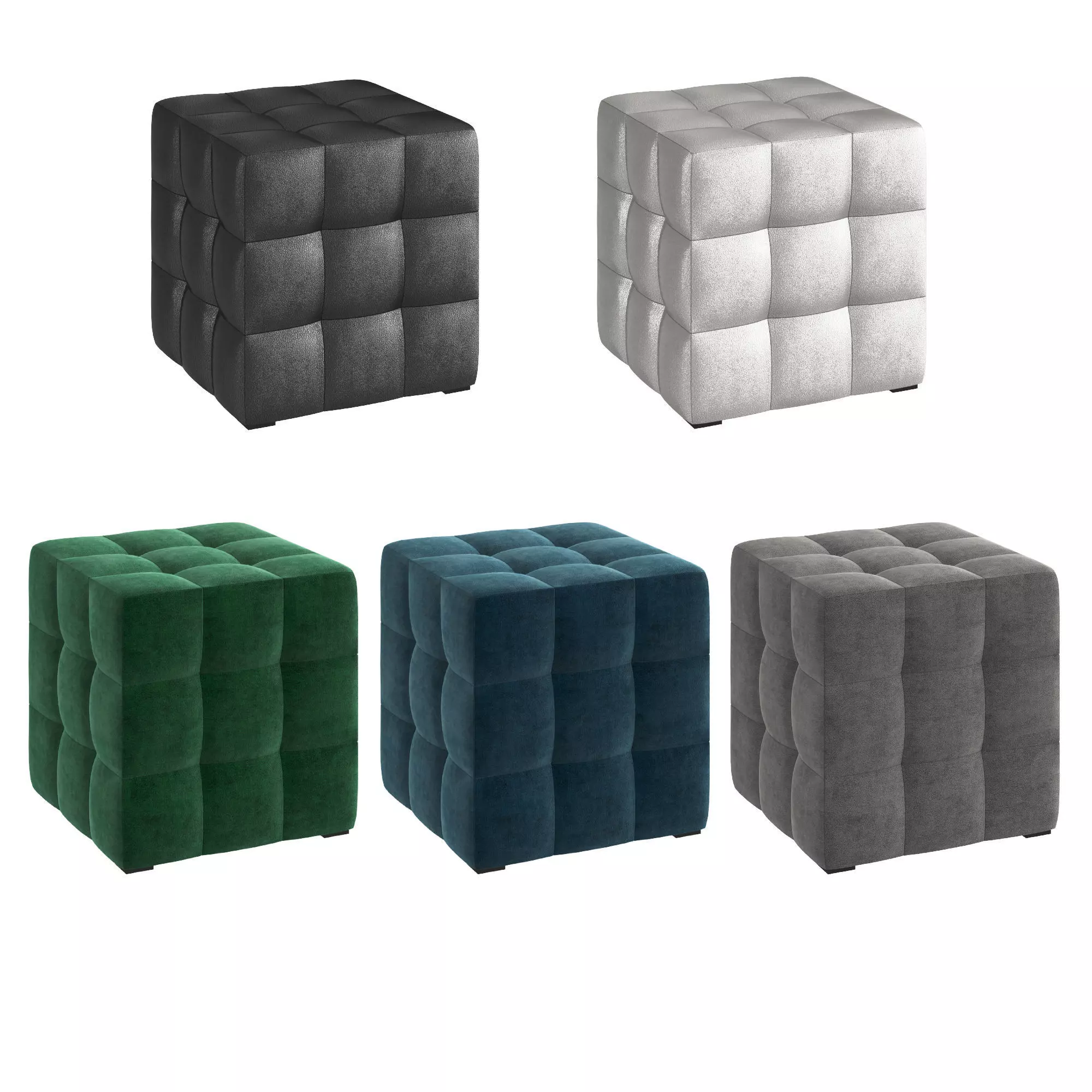 Box Ottoman Colors  3D model_0