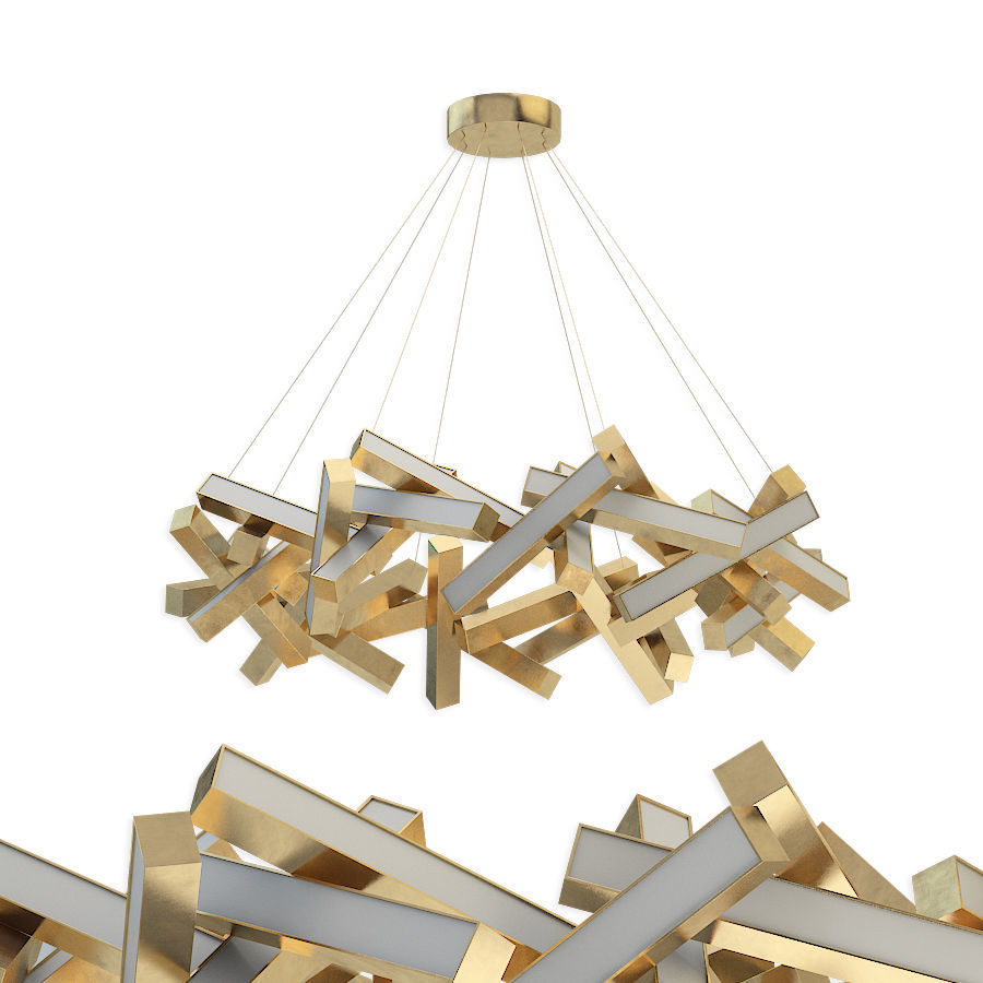 Chaos 31-light Led Geometric Pendant 3D model