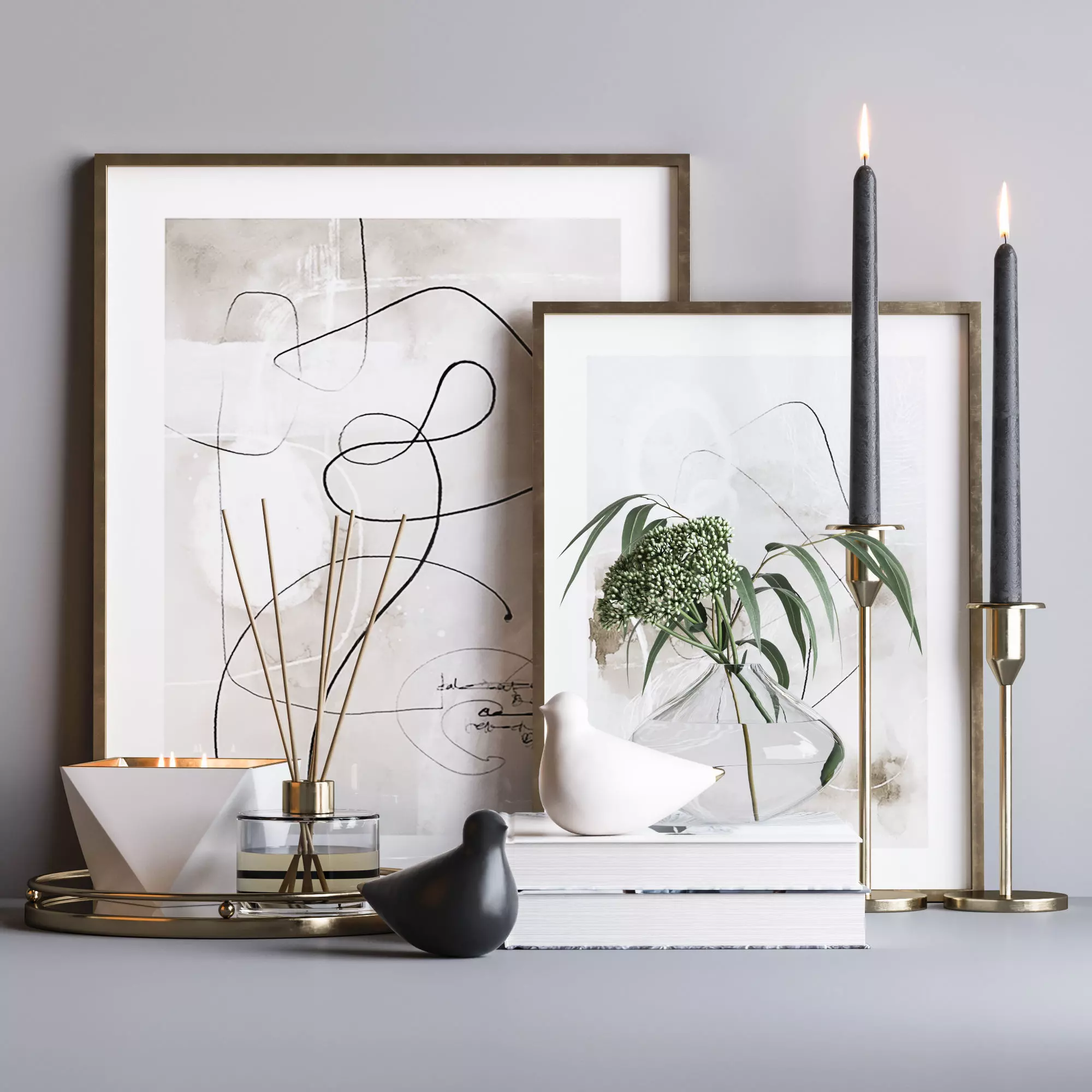 Decorative set 17 3D model_0