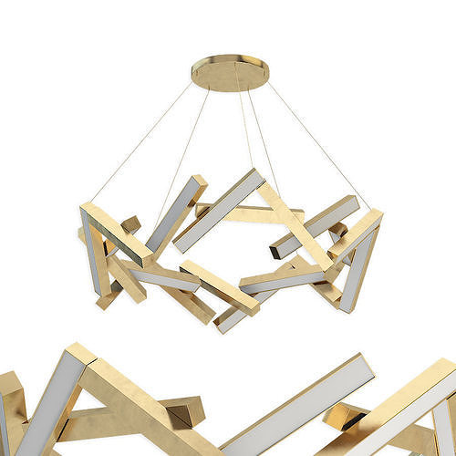 Chaos 21-light Led Unique Statement Geometric Chandelier 3D model