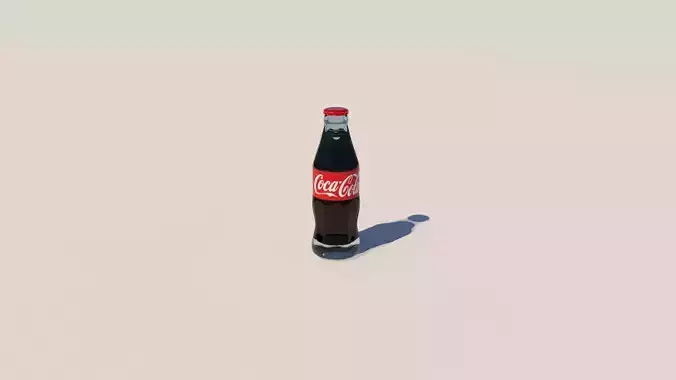 CocaCola Bottle rigged and animated Low-poly 3D model