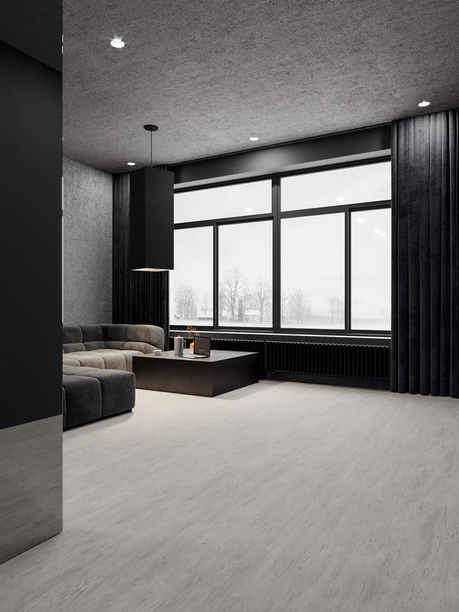 Black Apartment for Cinema 4D and Corona Renderer 3D model
