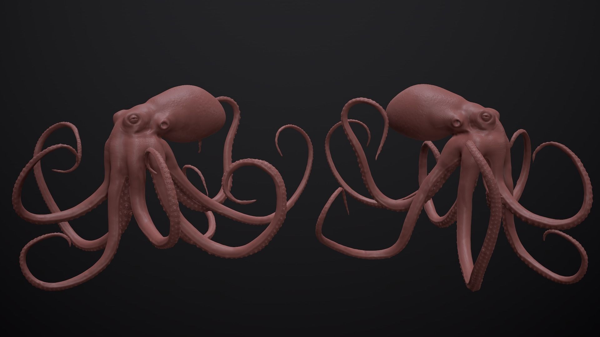 Octopus Game Ready Low-poly 3D model_11