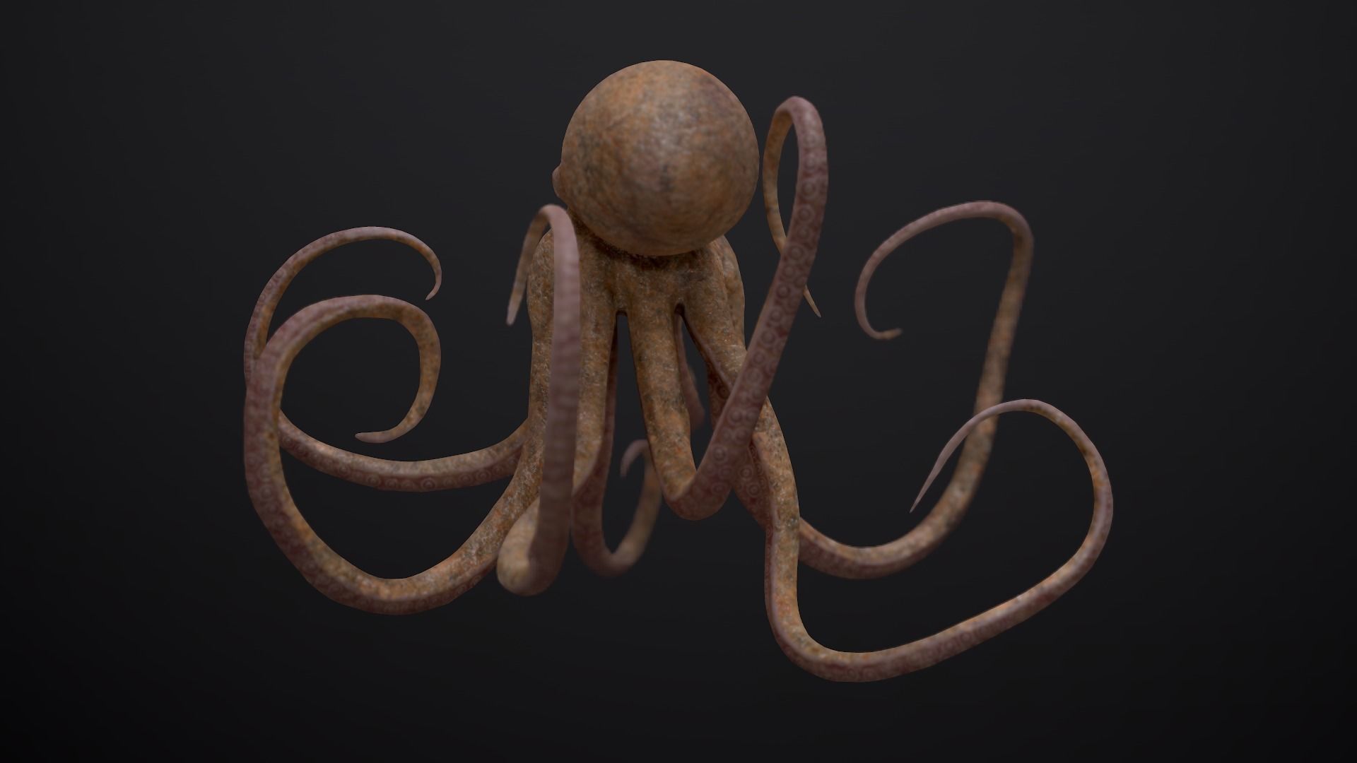 Octopus Game Ready Low-poly 3D model_4