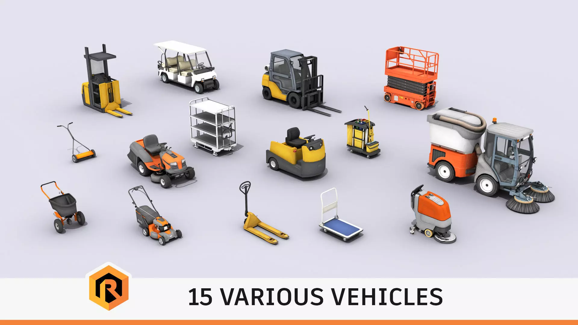 Various Types Of Vehicles 3D Model Collection_0