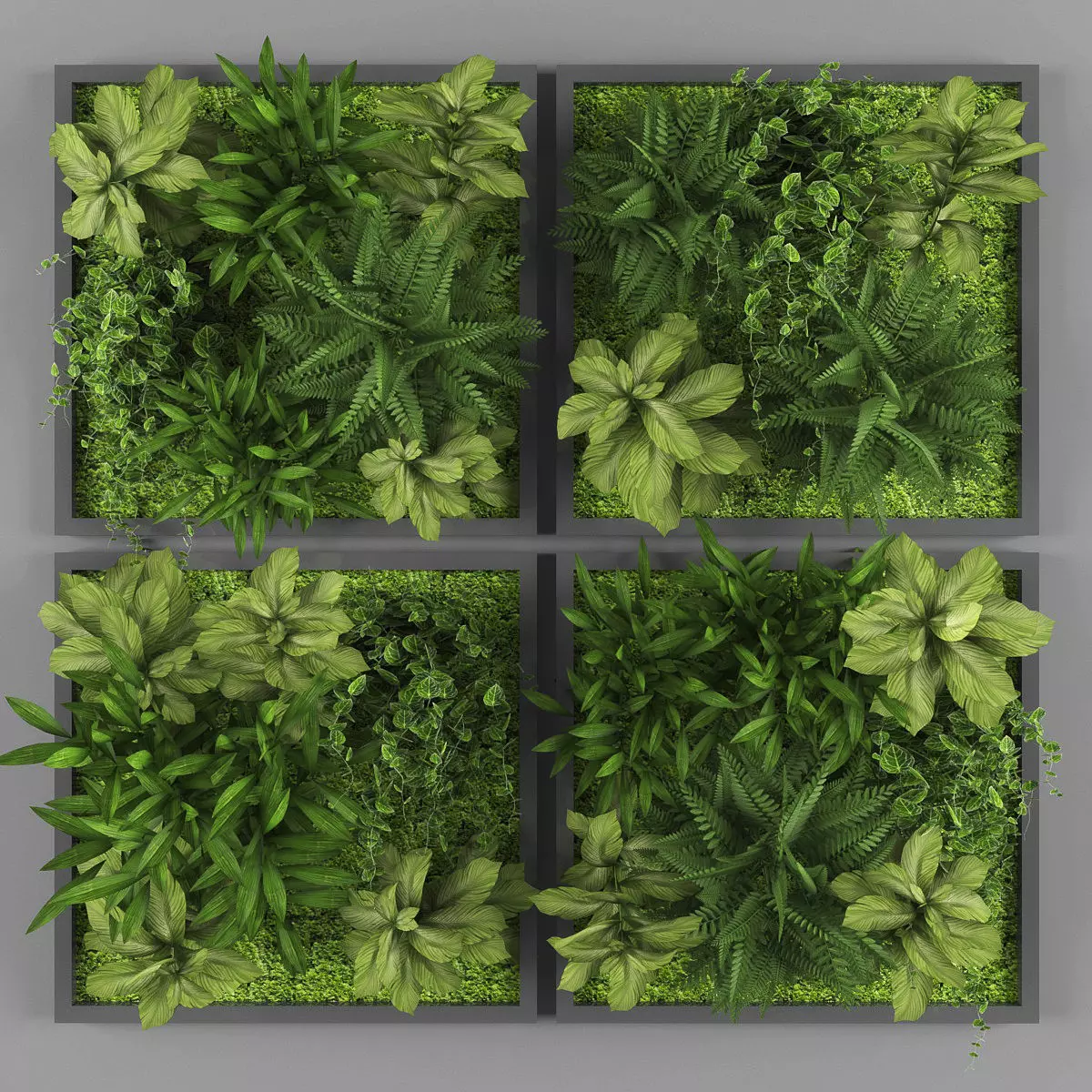 Vertical garden 04 Low-poly 3D model_0