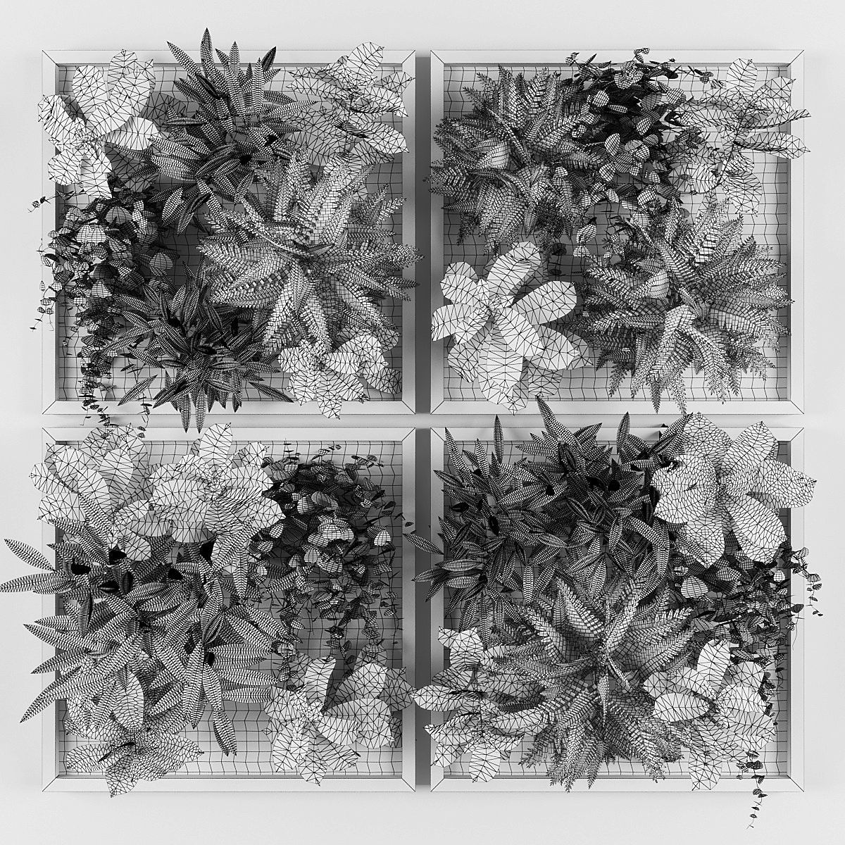 Vertical garden 04 Low-poly 3D model_1