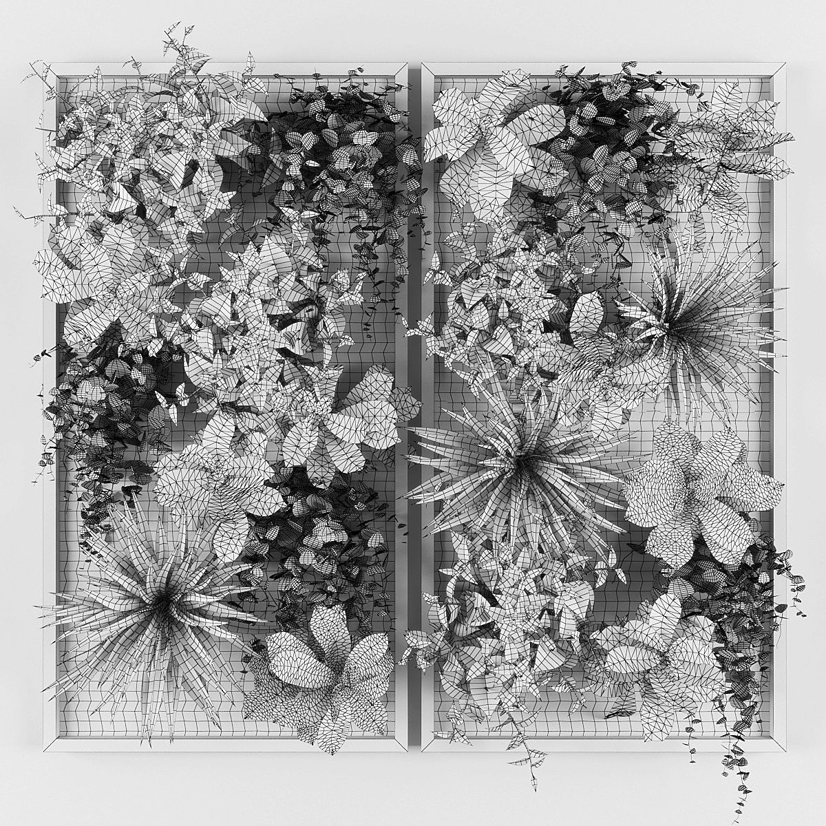 Vertical garden 05 Low-poly 3D model_1