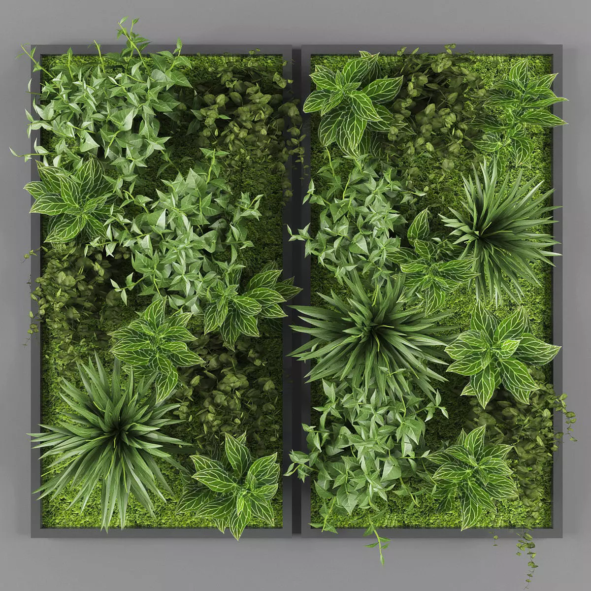 Vertical garden 05 Low-poly 3D model_0