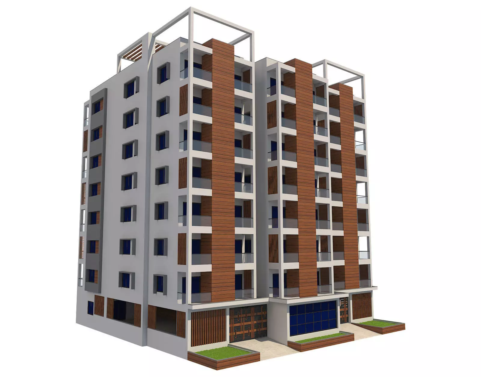 Apartment building 15 3D model