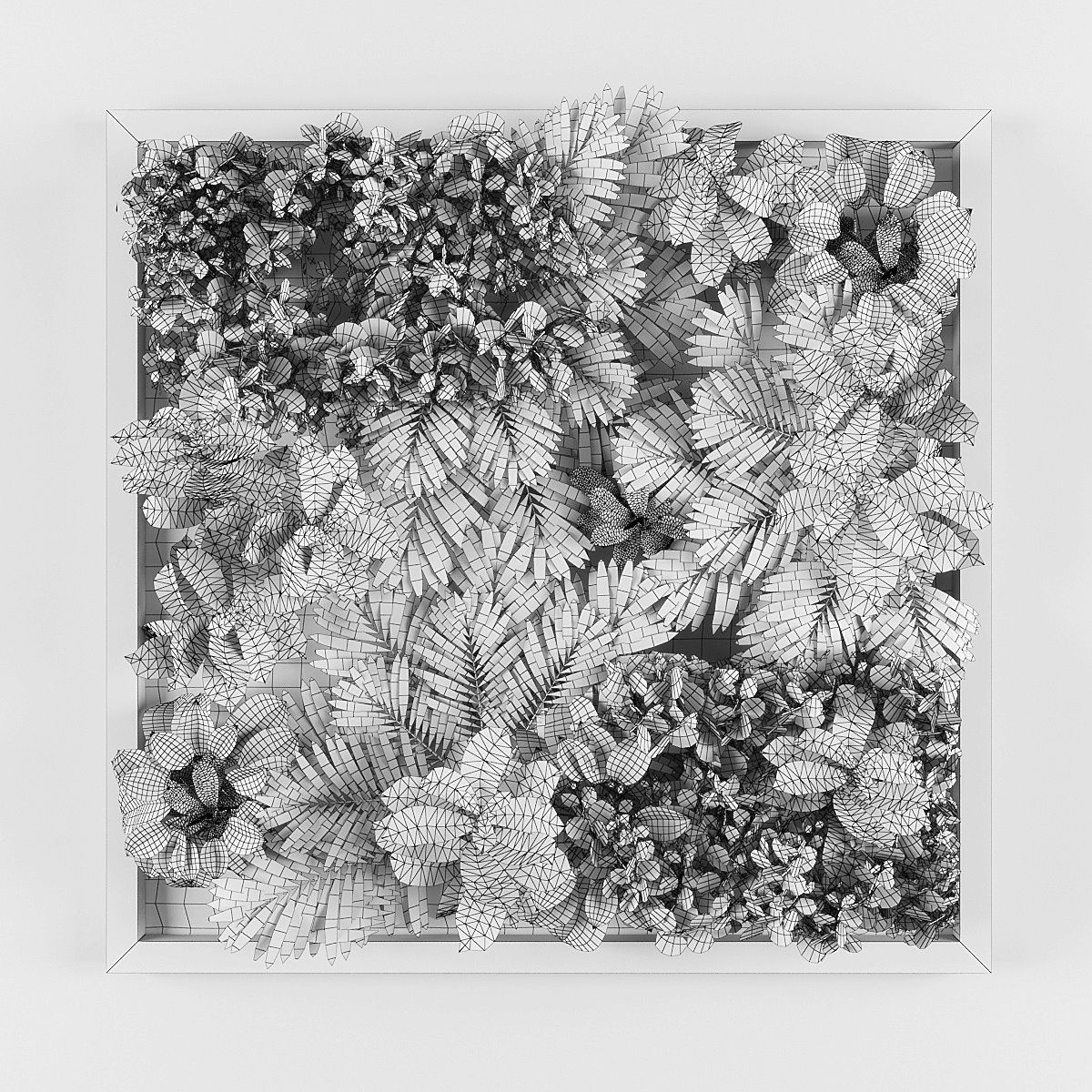 Vertical garden 06 Low-poly 3D model_1