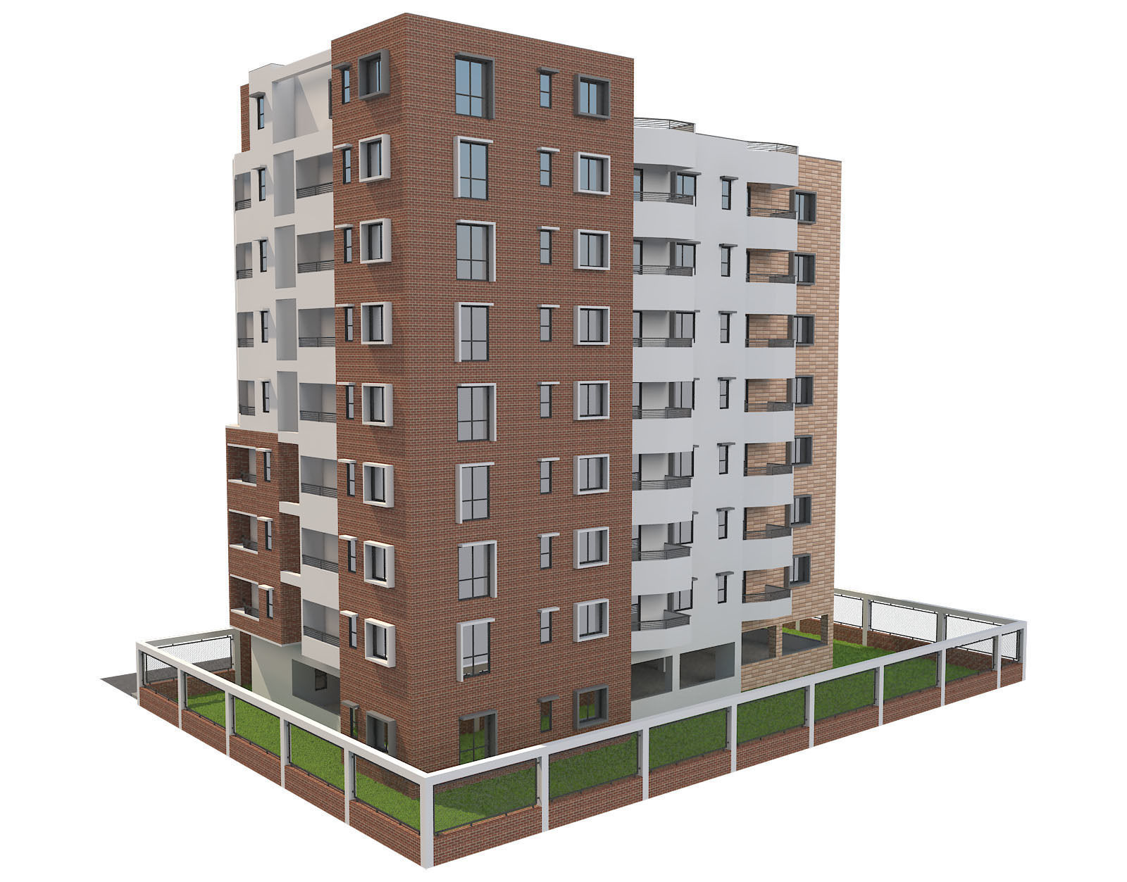 Apartment building 17 3D model_15