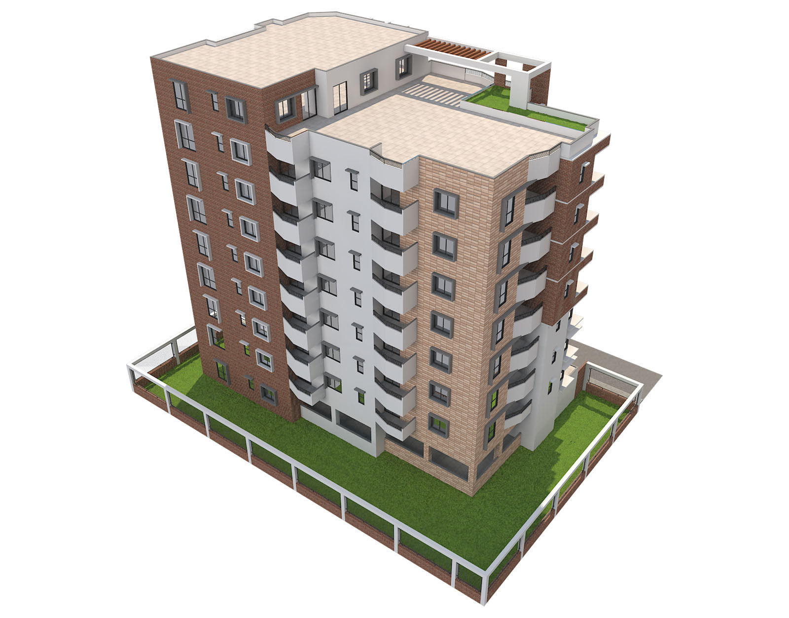 Apartment building 17 3D model_18