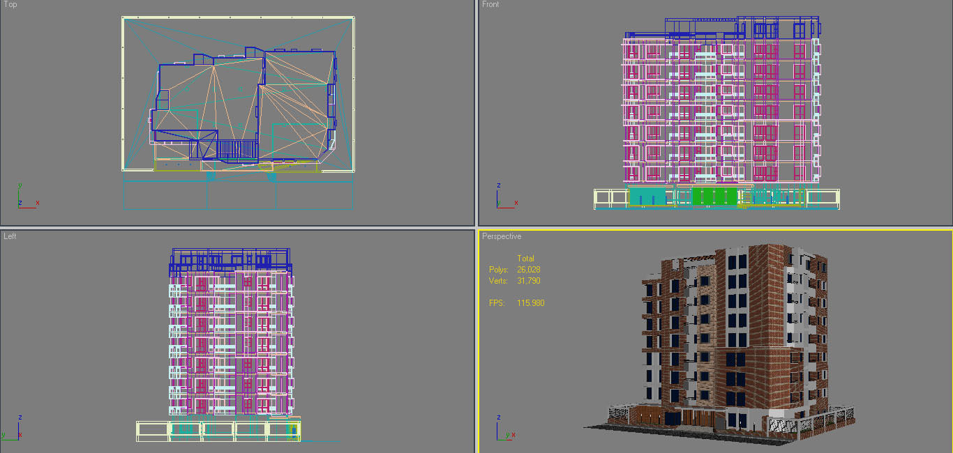 Apartment building 17 3D model_12