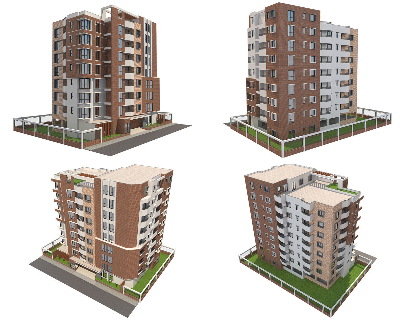 Apartment building 17 3D model_19