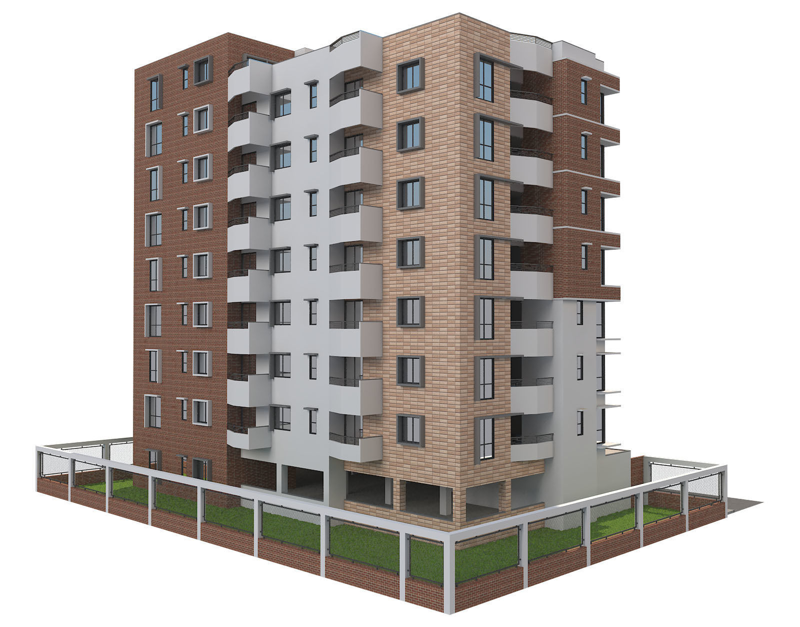 Apartment building 17 3D model_16