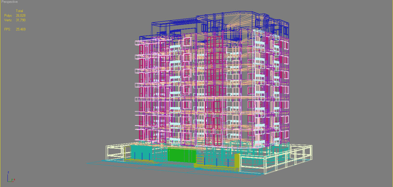 Apartment building 17 3D model_10
