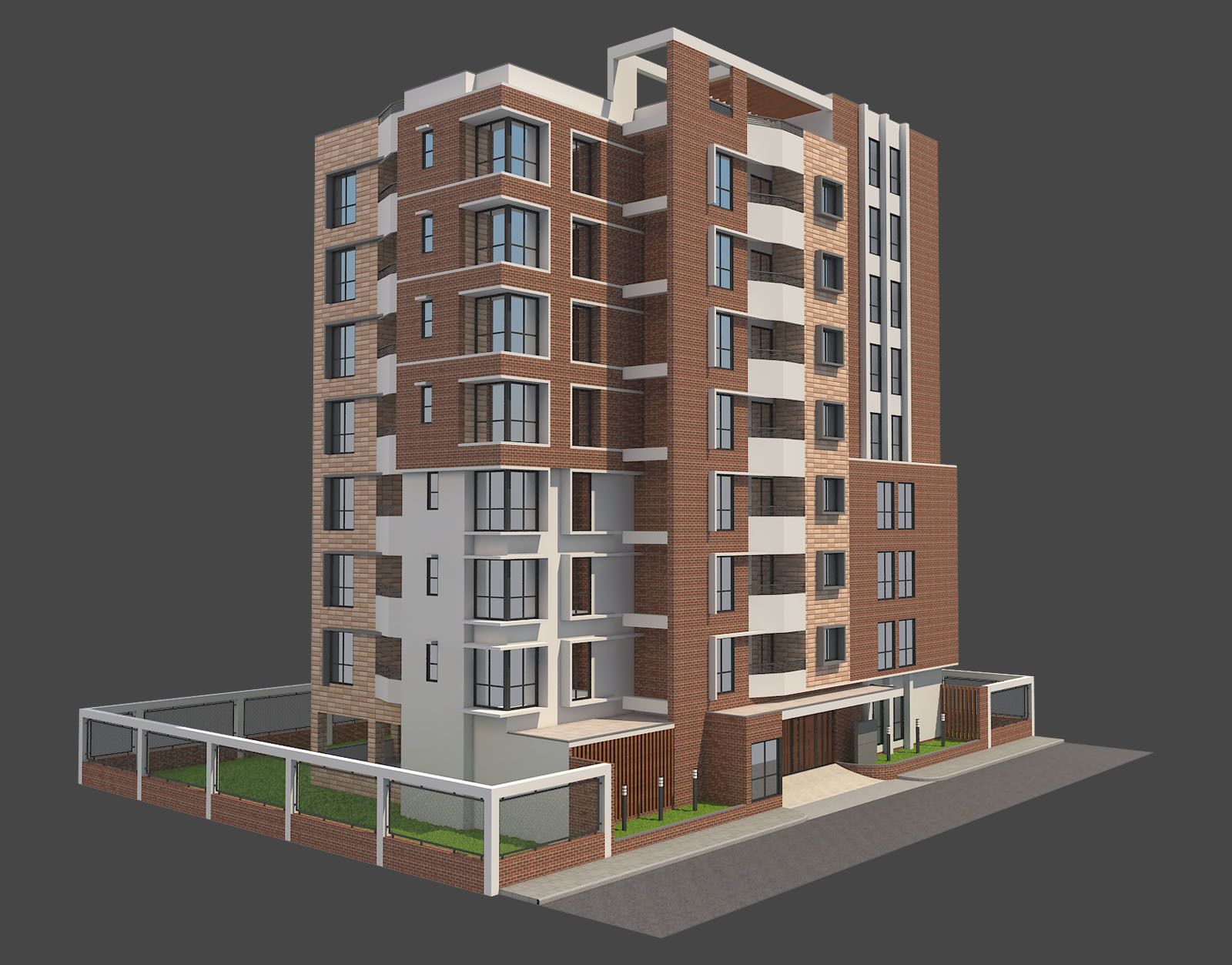 Apartment building 17 3D model_13