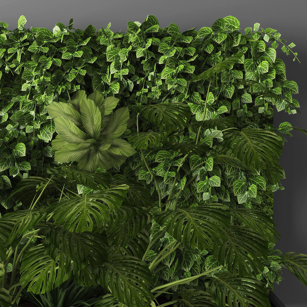 Vertical garden 11 Low-poly 3D model_2