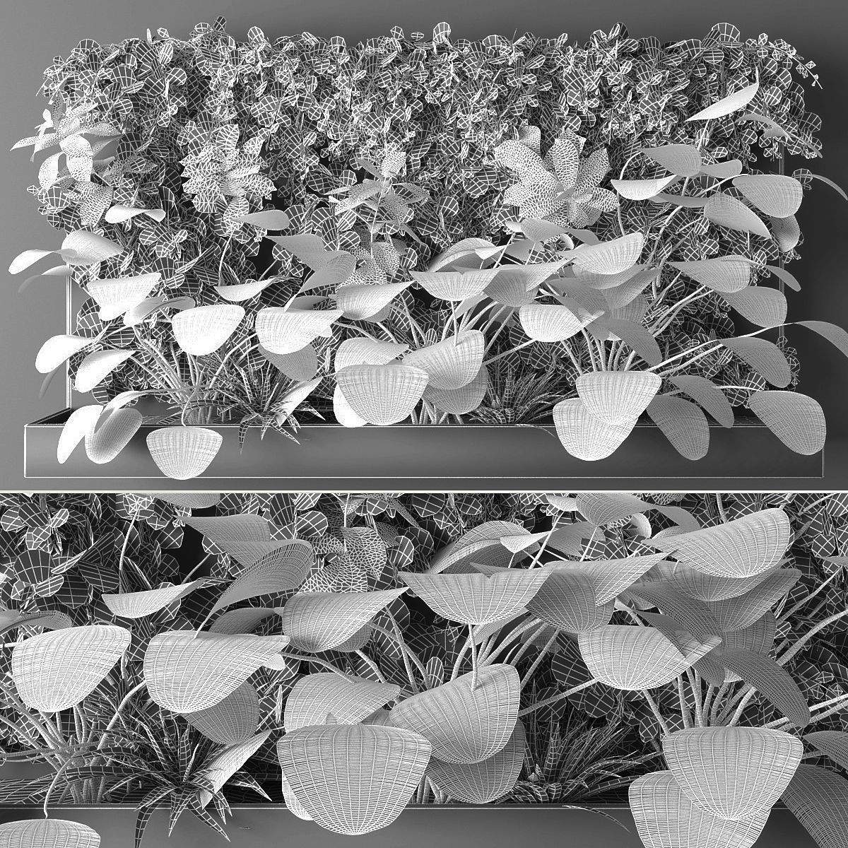 Vertical garden 11 Low-poly 3D model_1