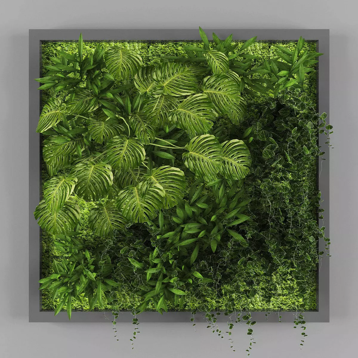 Vertical garden 12 Low-poly 3D model_0
