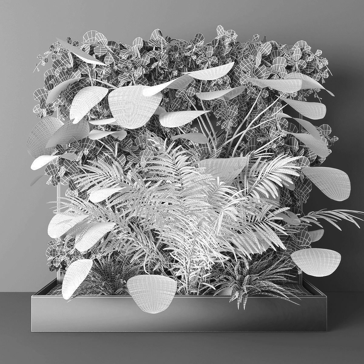 Vertical garden 13 Low-poly 3D model_2