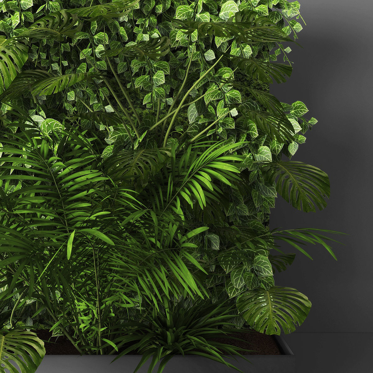 Vertical garden 13 Low-poly 3D model_1